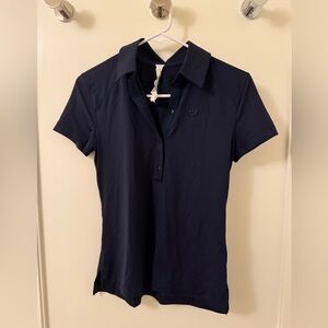 Lululemon size 2.  Navy Quick-Dry Short-Sleeve Polo Shirt Straight Hem
